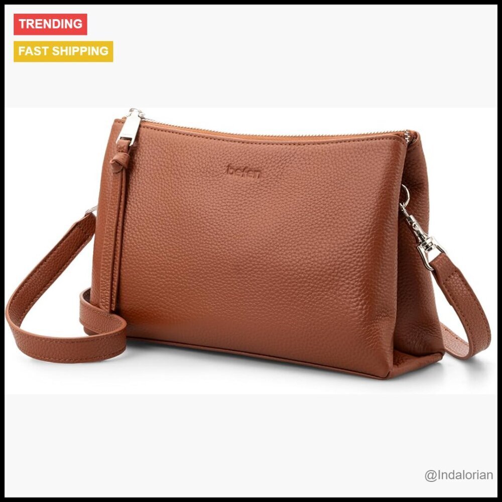 Genuine Leather Crossbody Bag RFID Blocking Minimal Chic Daily Essentials